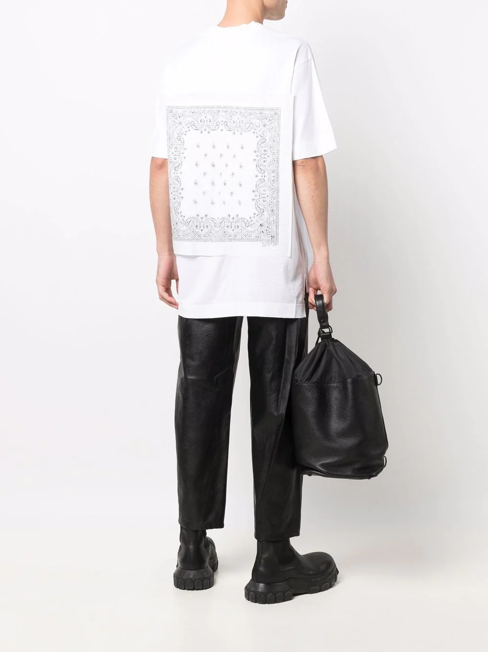 paisley-print layered cotton T-shirt - 2