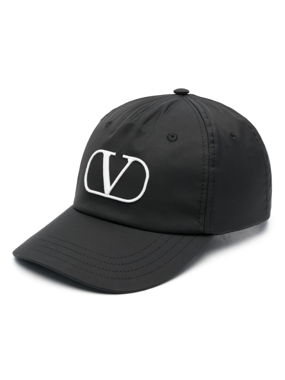 VLogo cotton baseball cap - 1