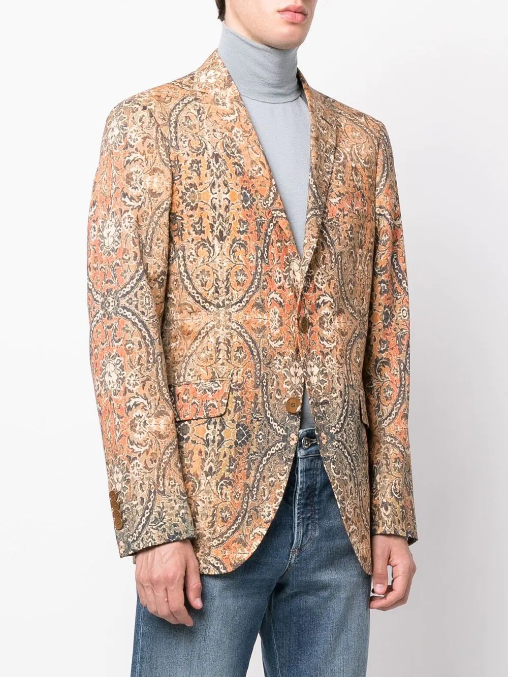 floral embroidered blazer - 3