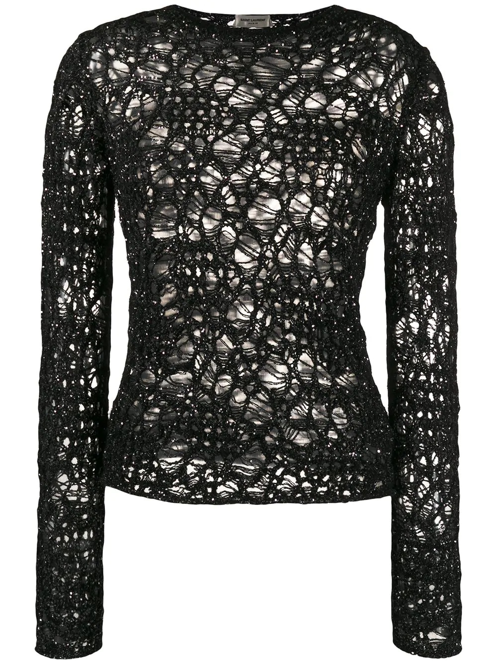 sequinned crochet jumper - 1