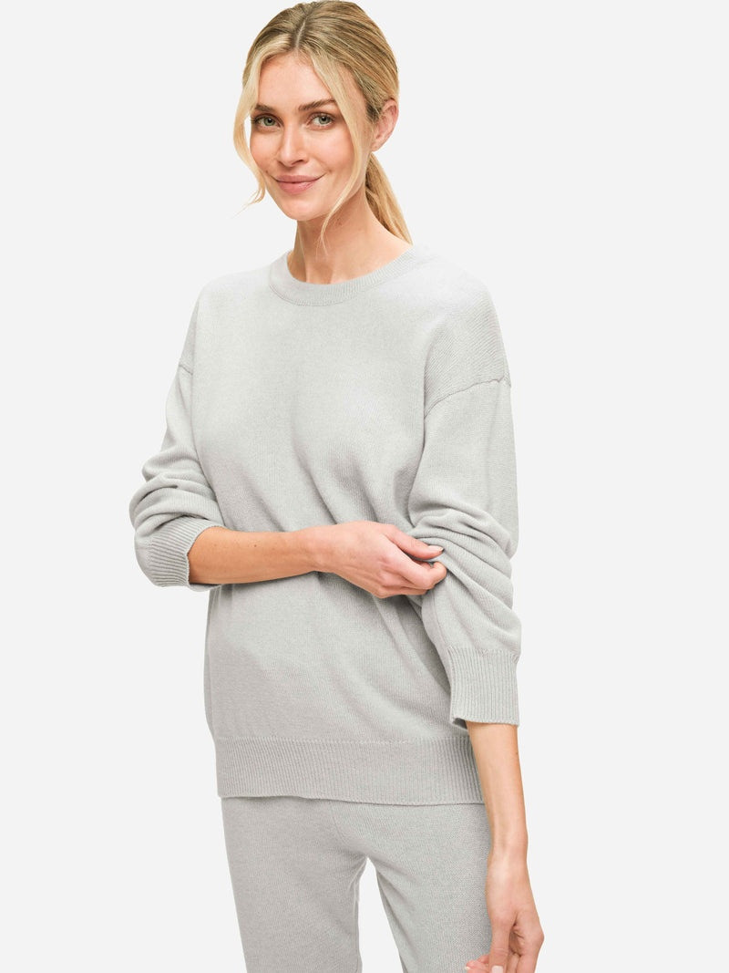Women's Relaxed Sweater Daphne Cashmere Silver 2