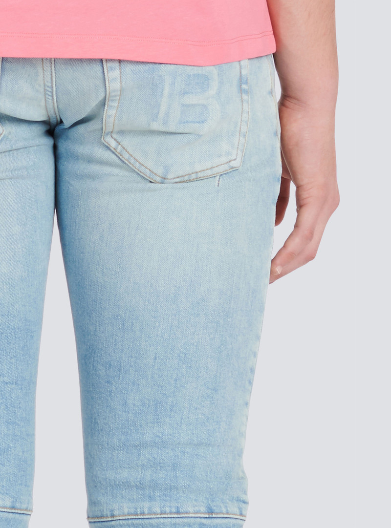Slim cut eco-designed denim cotton jeans 8