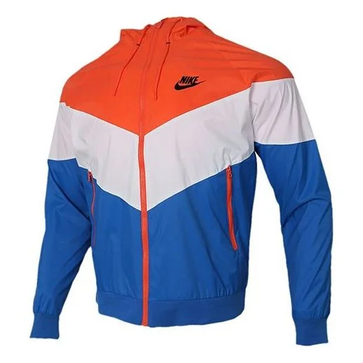 Nike Woven Windproof Athleisure Casual Sports Hooded Jacket Colorblock DC4113-841 - 1