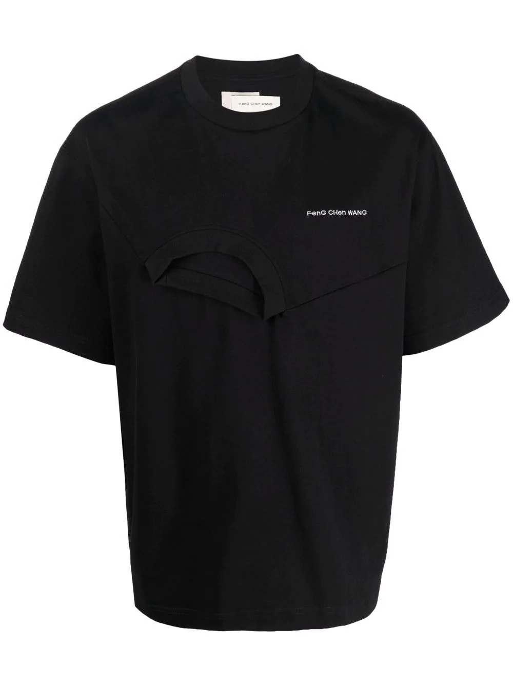 layered embroidered logo T-shirt - 1