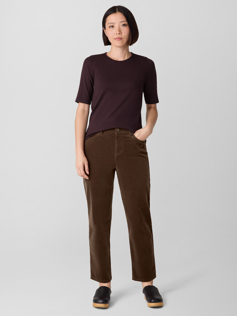 Organic Cotton Stretch Corduroy Straight Pant 7