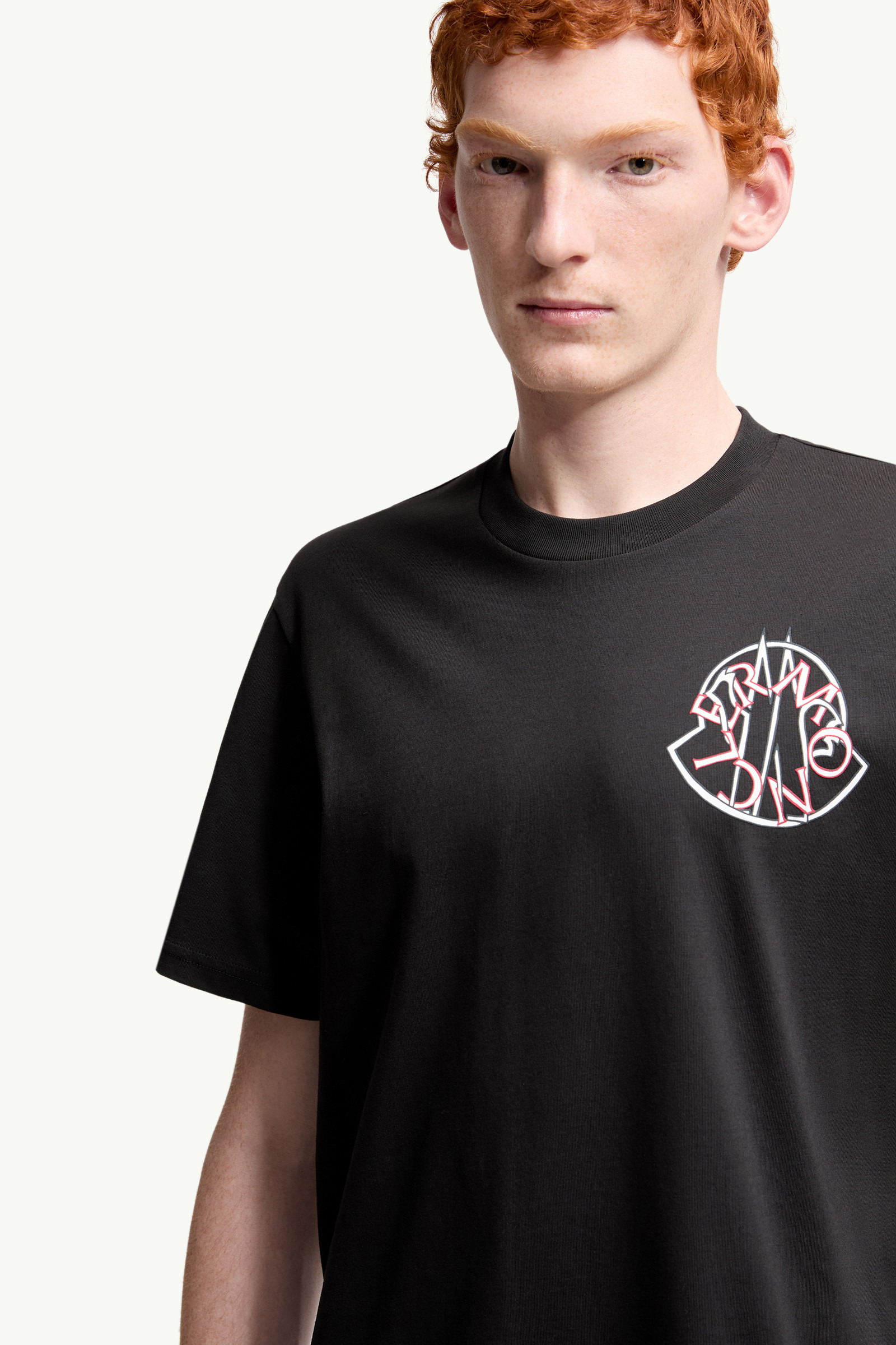 Overlapped Logo Cotton T-Shirt - 6