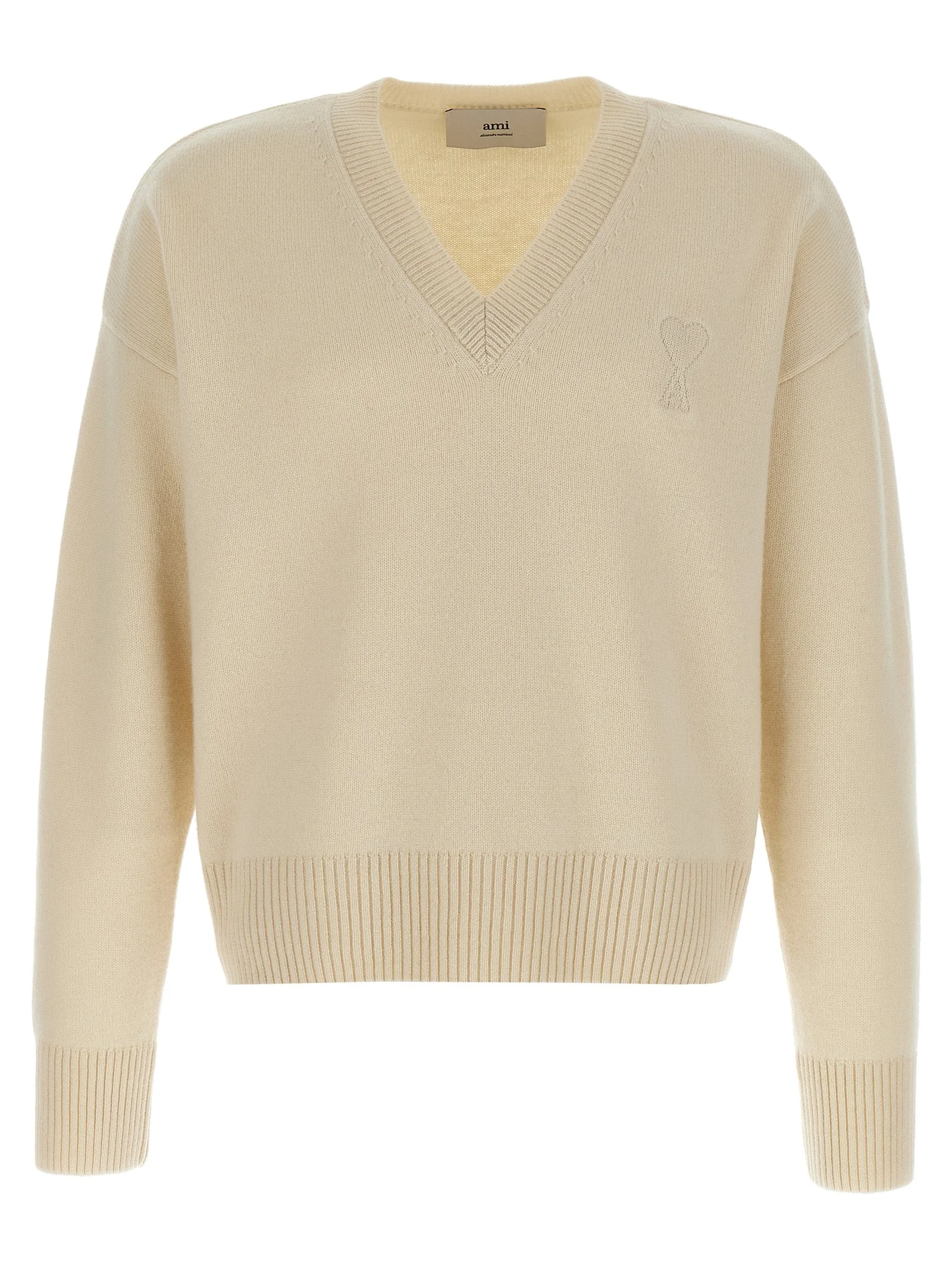 Ami Paris Men Puff Logo Patch Sweater - 1
