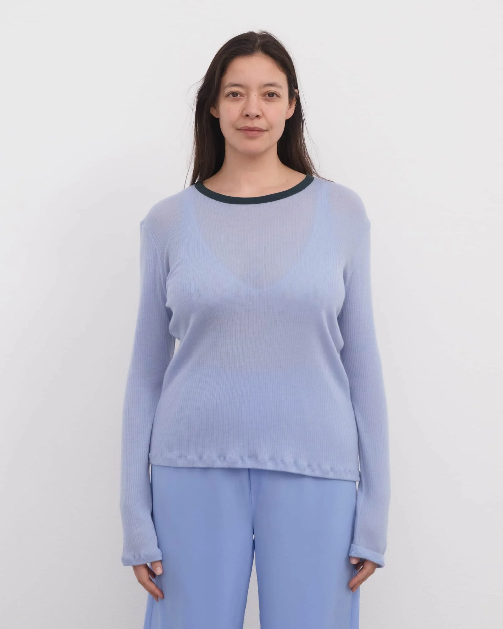 Racer Long Sleeve Tee - Fine Wool Rib - 1