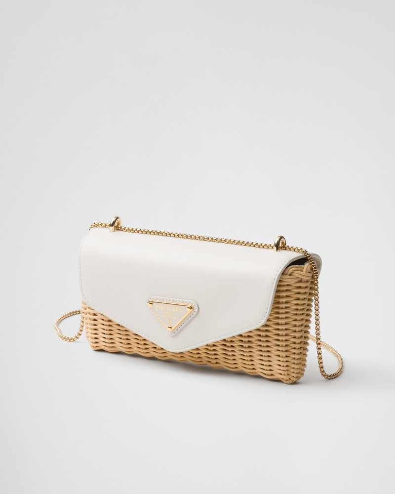 Wicker and leather mini bag 2
