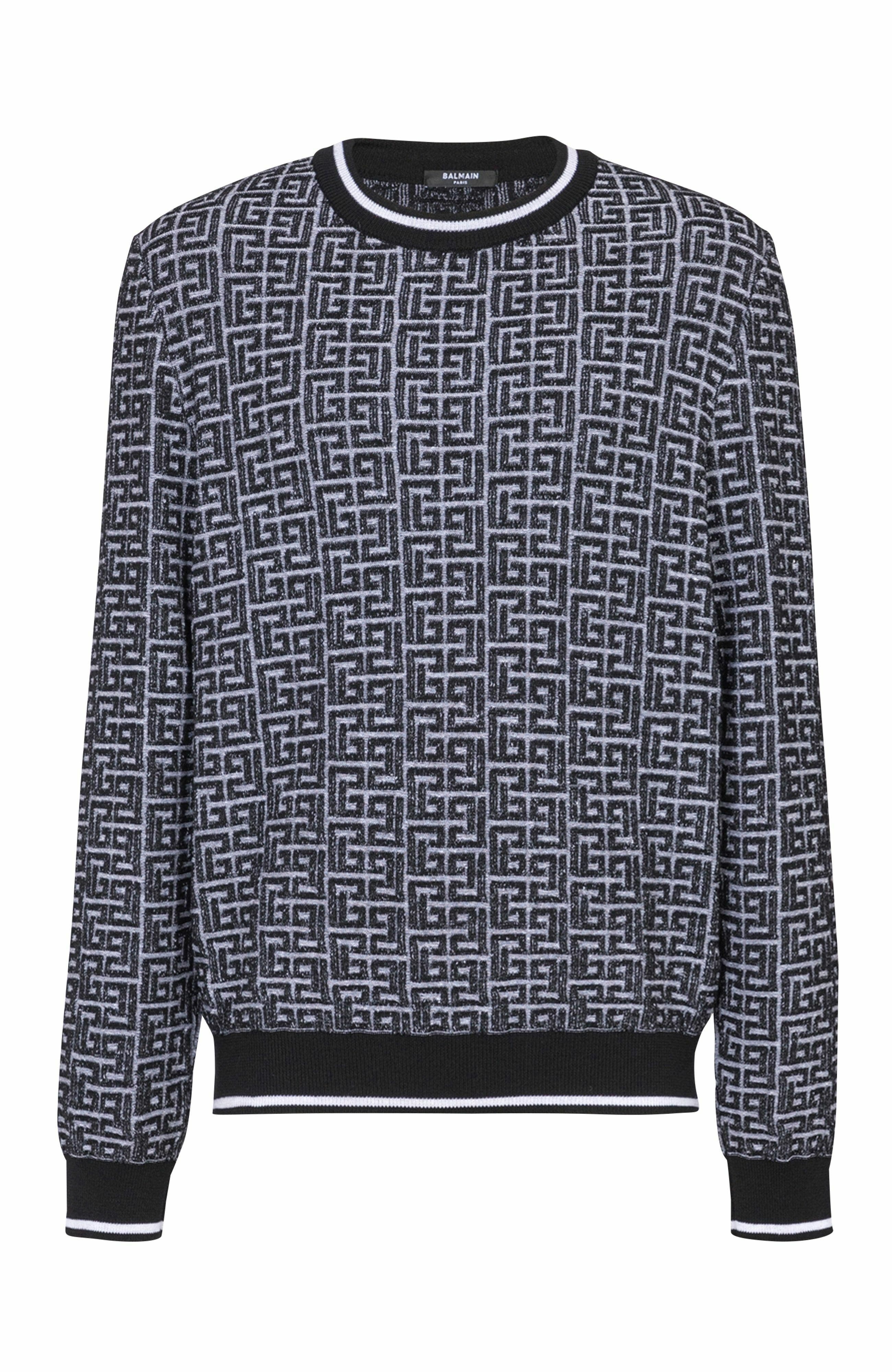 Balmain PB Labyrinth knit jumper in Black at Nordstrom - 1