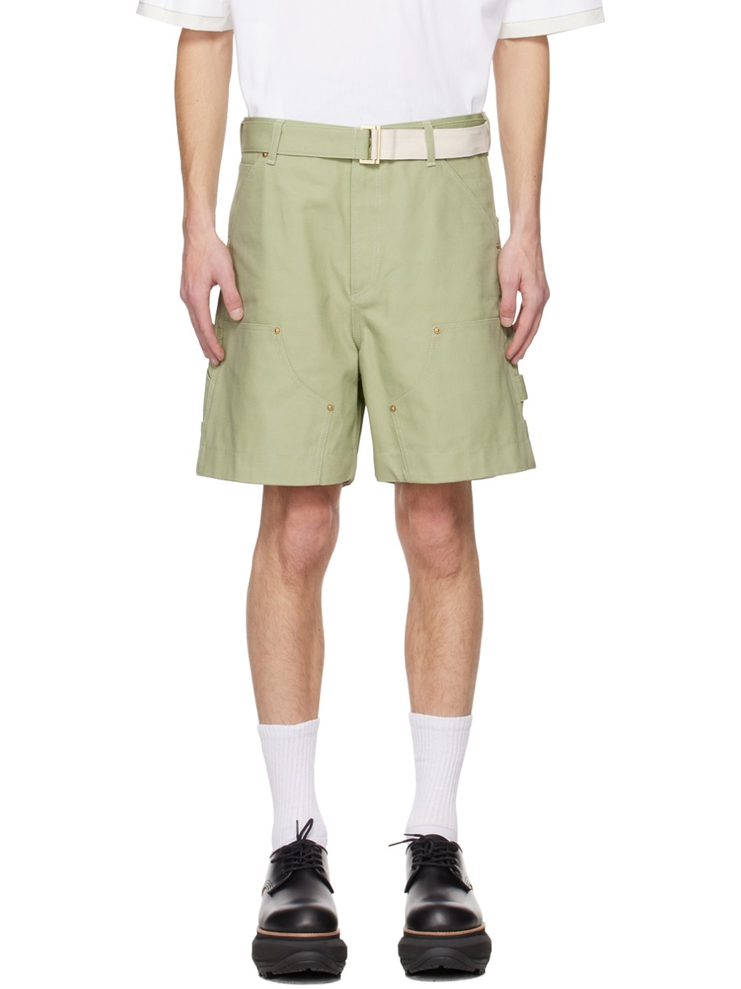 Green Carhartt Work In Progress Edition Shorts - 1