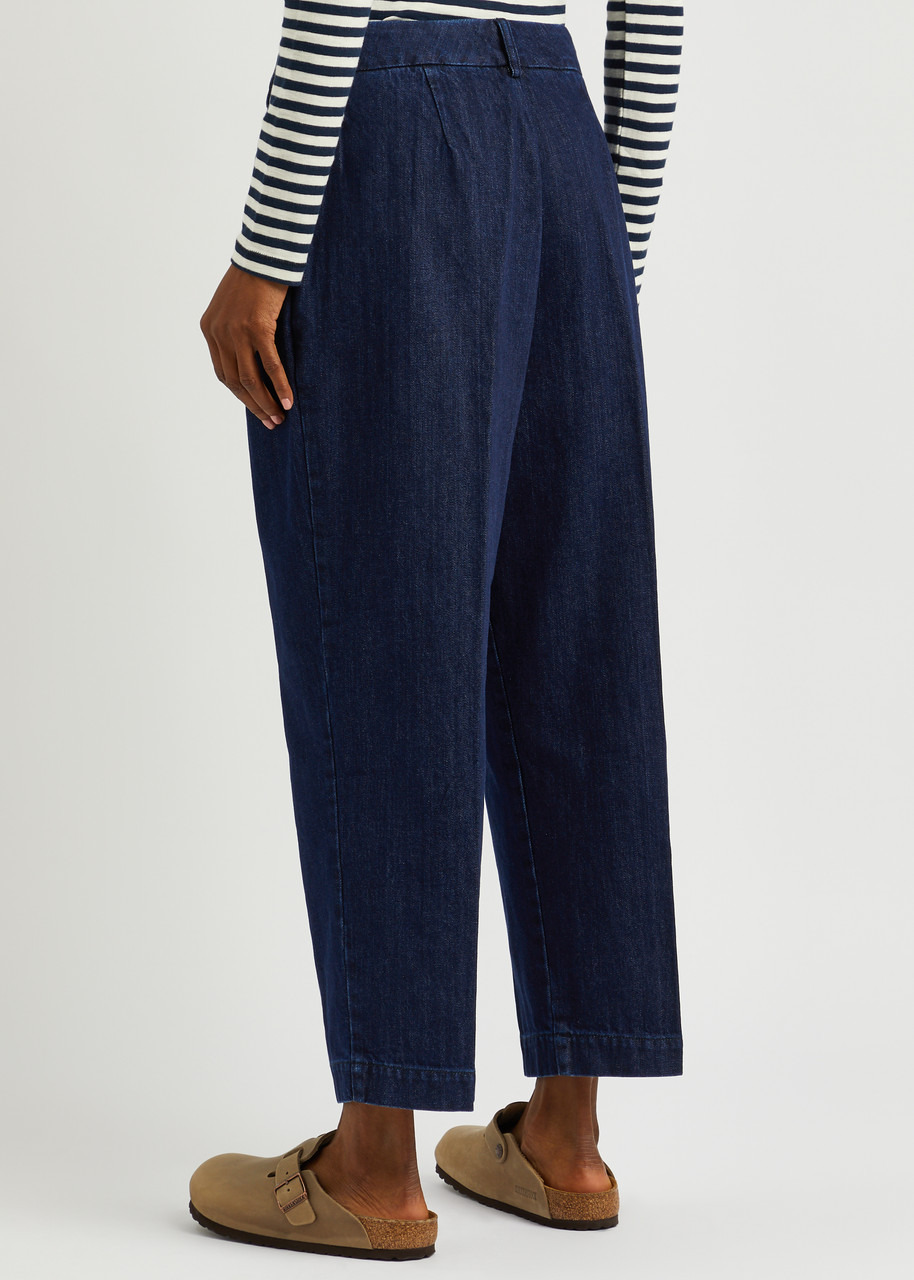 Market cropped denim trousers - 3