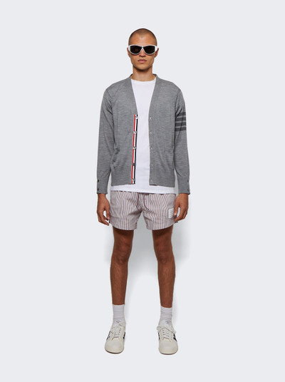 Thom Browne Drawcord Waist Swim Short In Seersucker White outlook