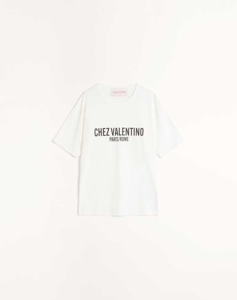 JERSEY COTTON T-SHIRT 와 CHEZ VALENTINO PRINT - 1