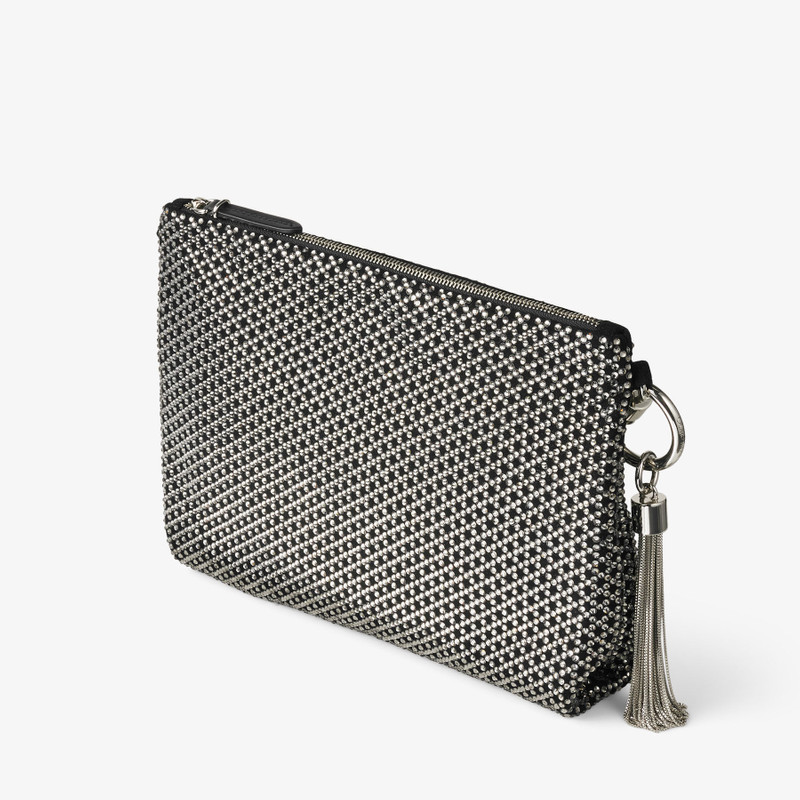 JIMMY CHOO Callie
Black Diamond Motif Crystal Hotfix on Suede Clutch Bag outlook