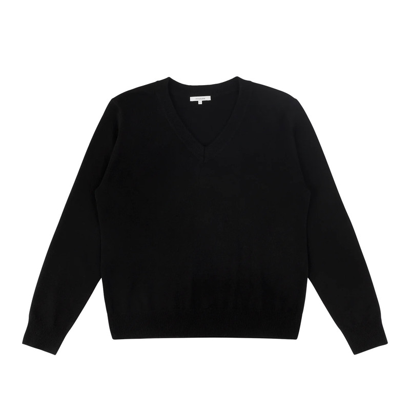 KNIT V-NECK BLACK 1