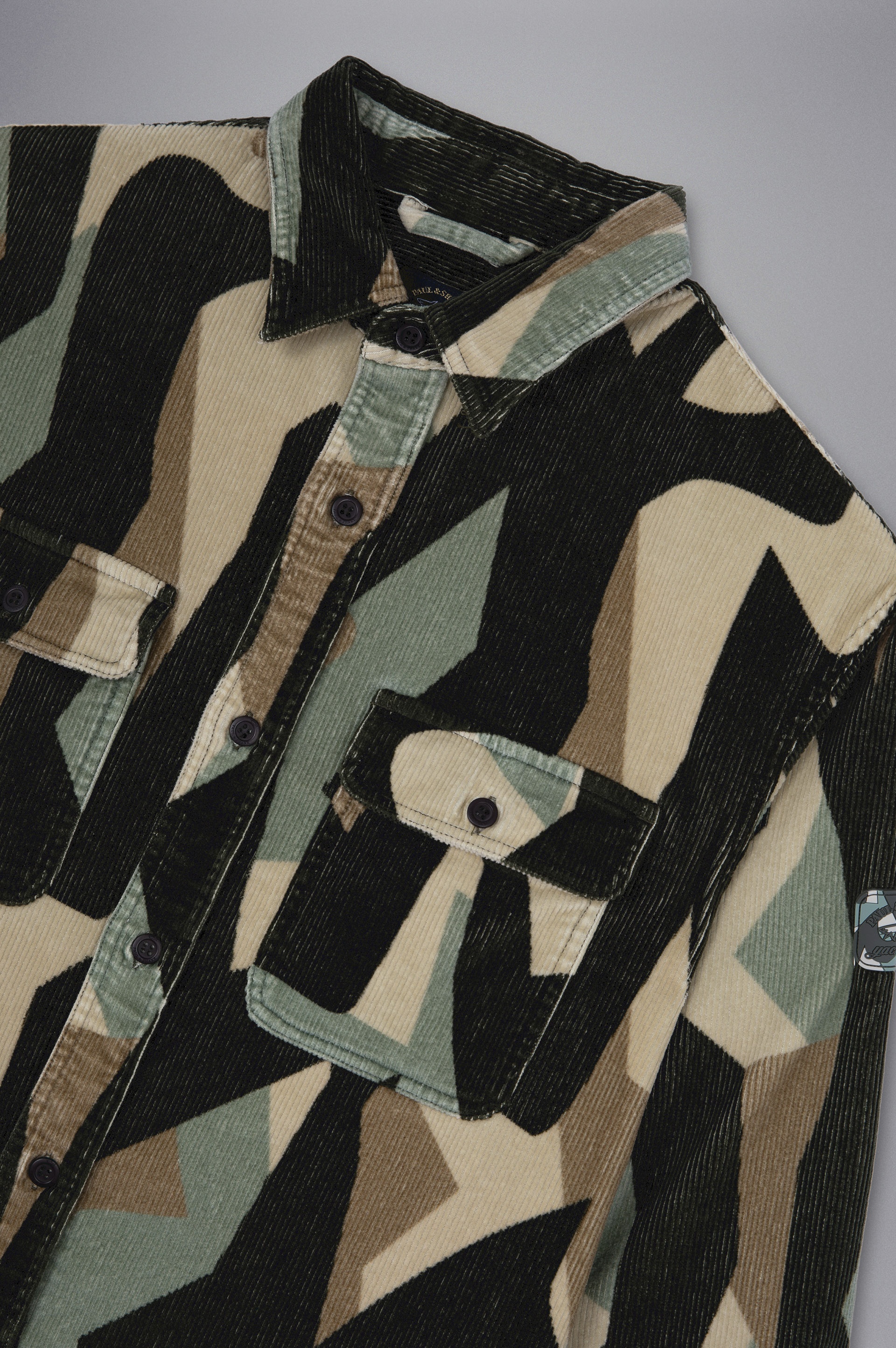SHARKDAZZLE GARMENT DYED OVERSHIRT - 5