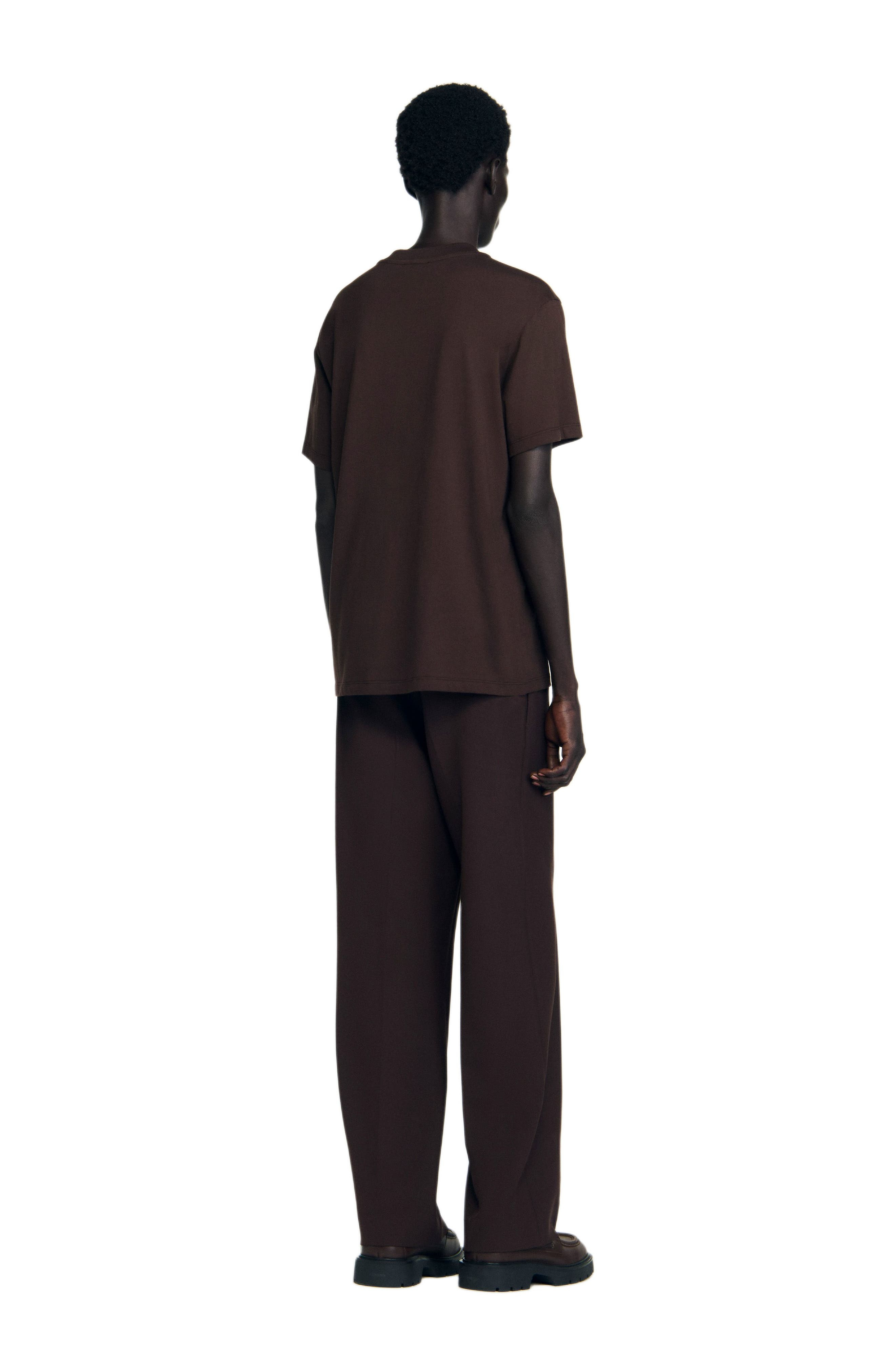 SANDRO Cotton T-shirt with logo in Chocolate at Nordstrom - 2