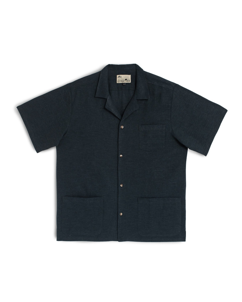 Navy Linen Traveler Shirt 1