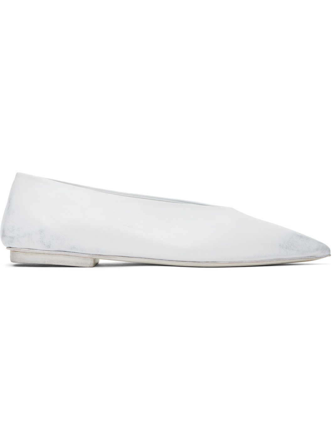 White Ago Ballerina Flats - 1