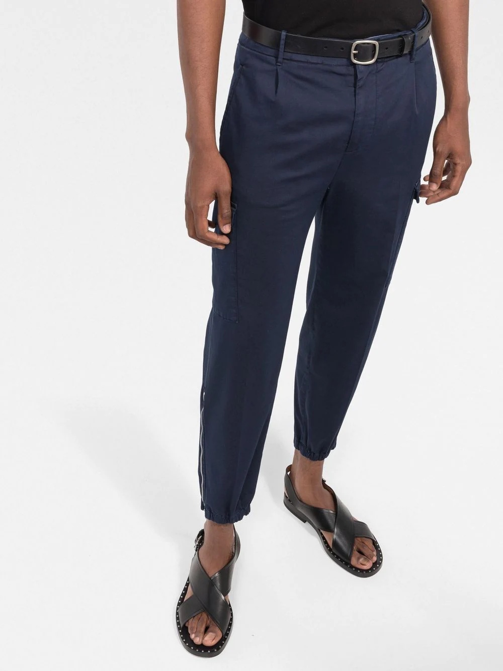 tapered side-zip trousers - 3