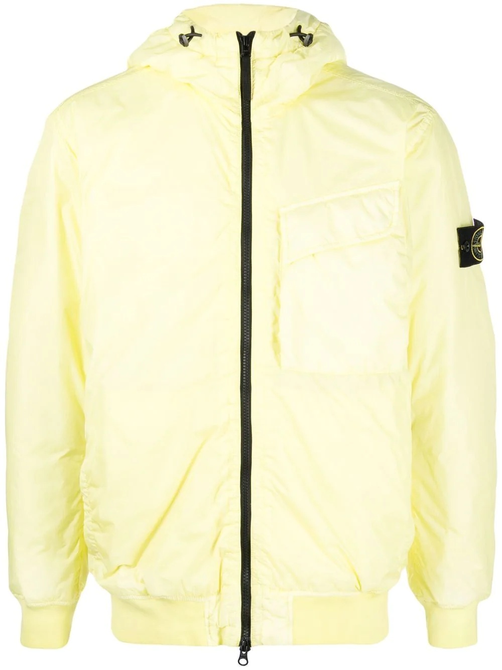 zip-up hooded windbreaker jacket - 1