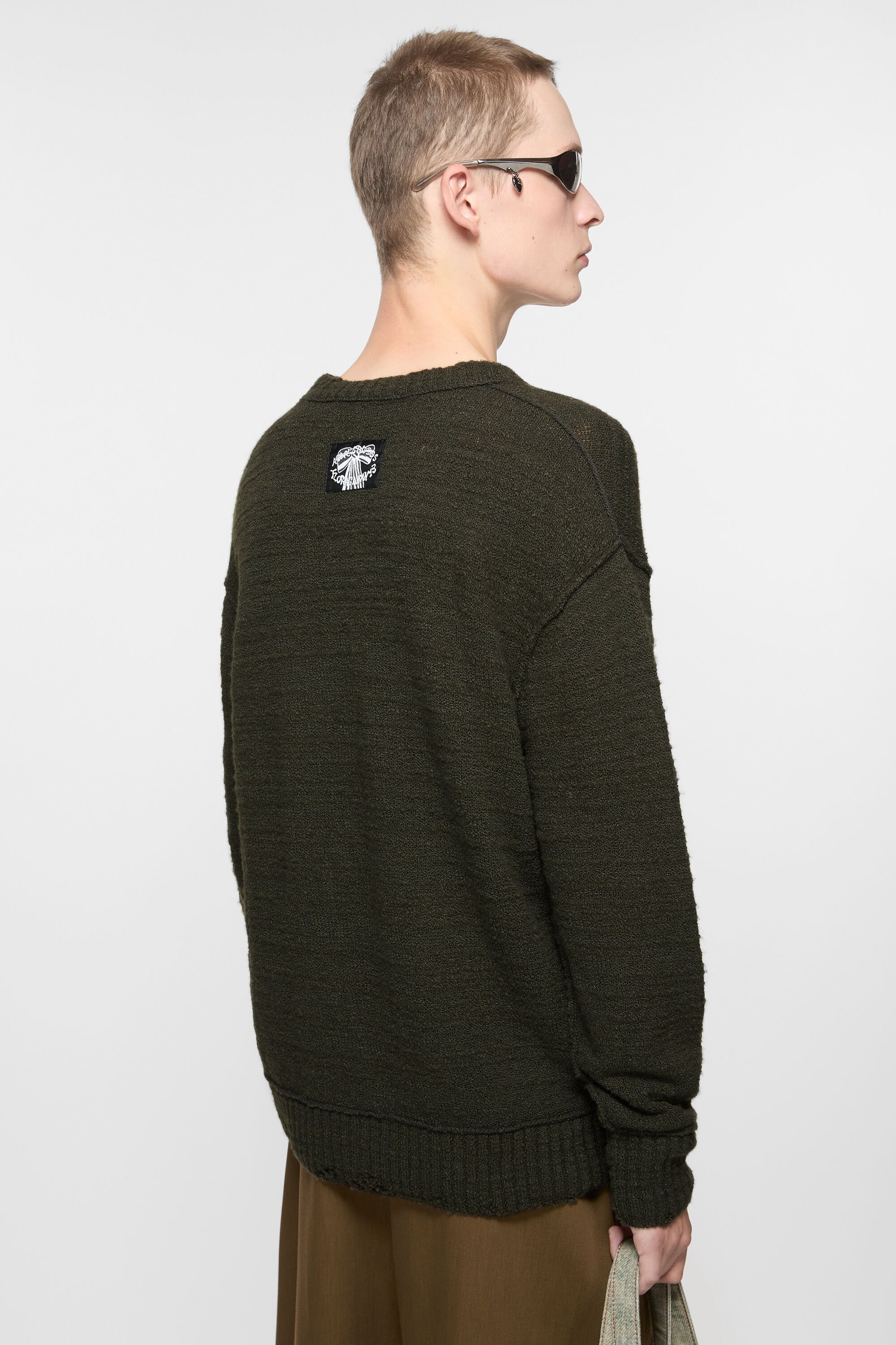 Knit sweater - Khaki green - 3