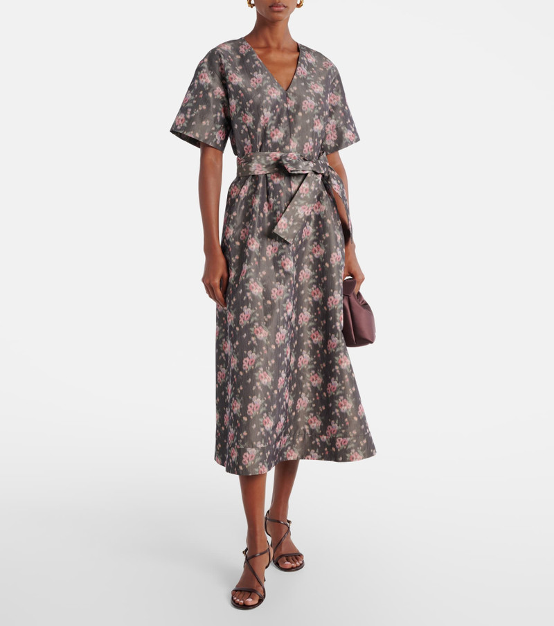 markarian Lunetta floral taffetta midi dress outlook