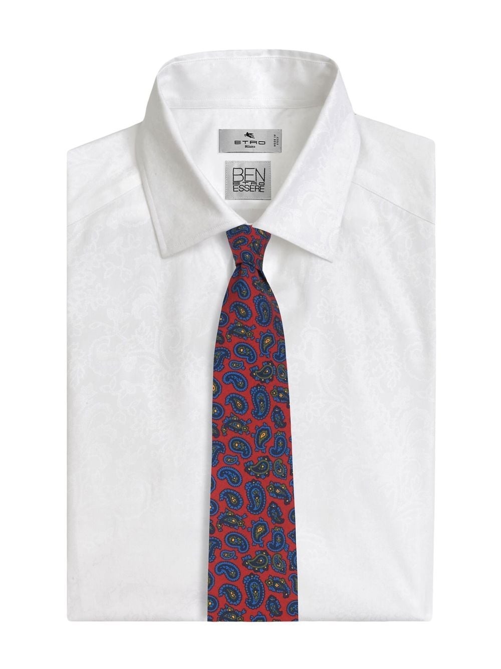 paisley-print silk tie - 3