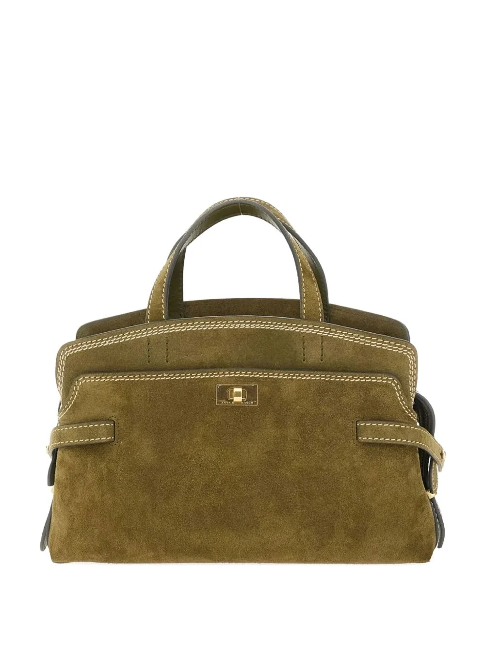 double-handle top-zip cross body bag - 1