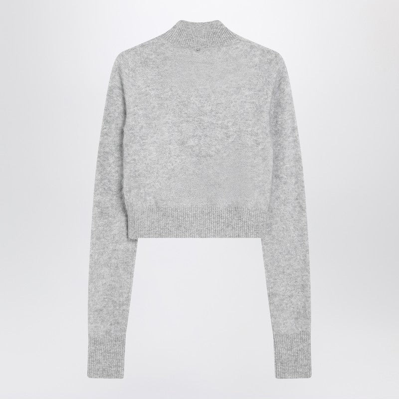 Sportmax Grey cropped cashmere sweater - 2