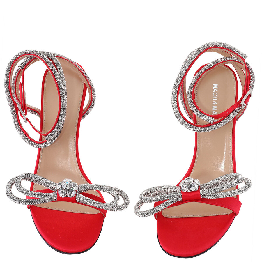 Mach & Mach Double Bow Crystal Sandals - 3
