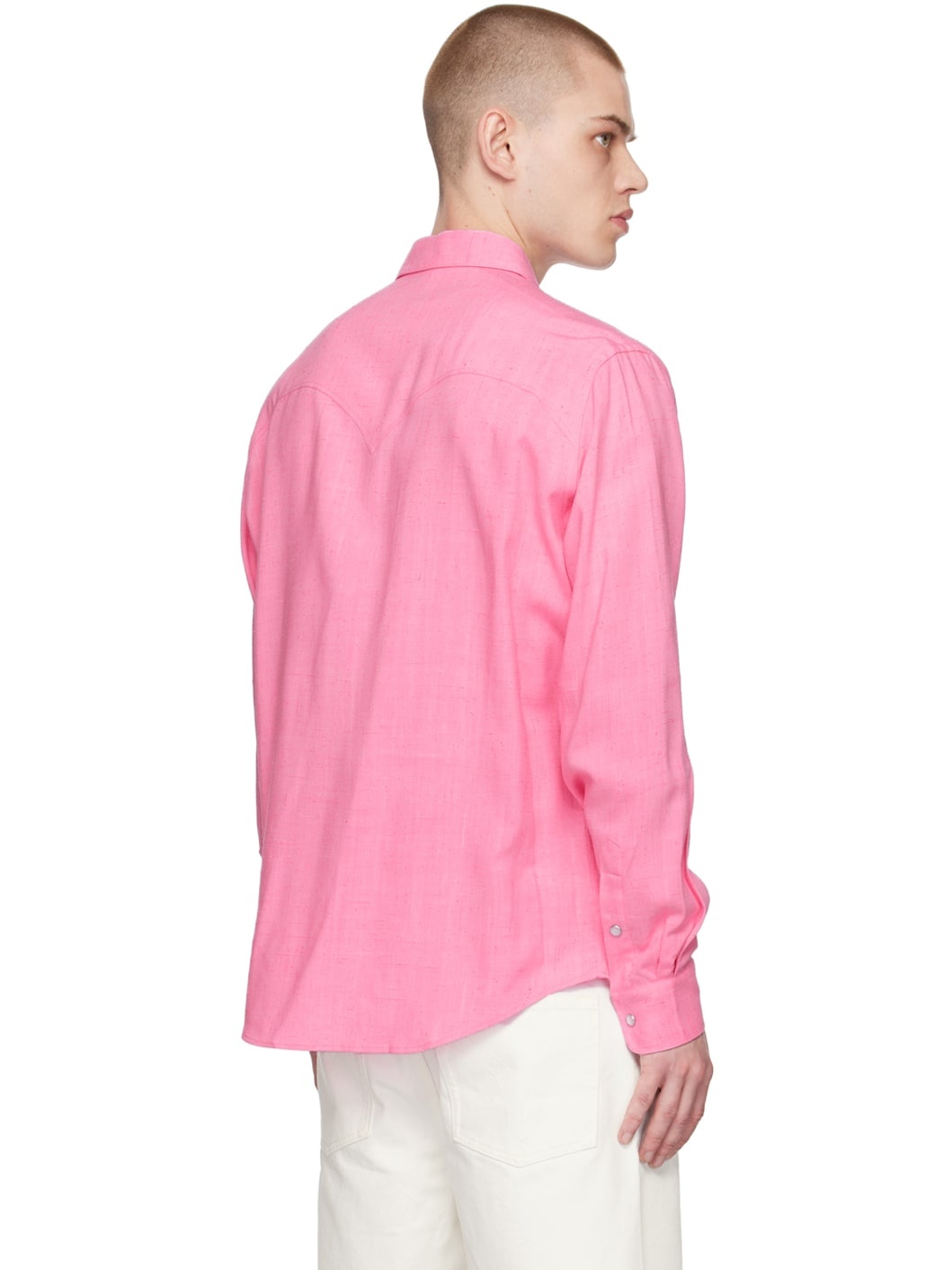 Pink Press-Stud Shirt - 3