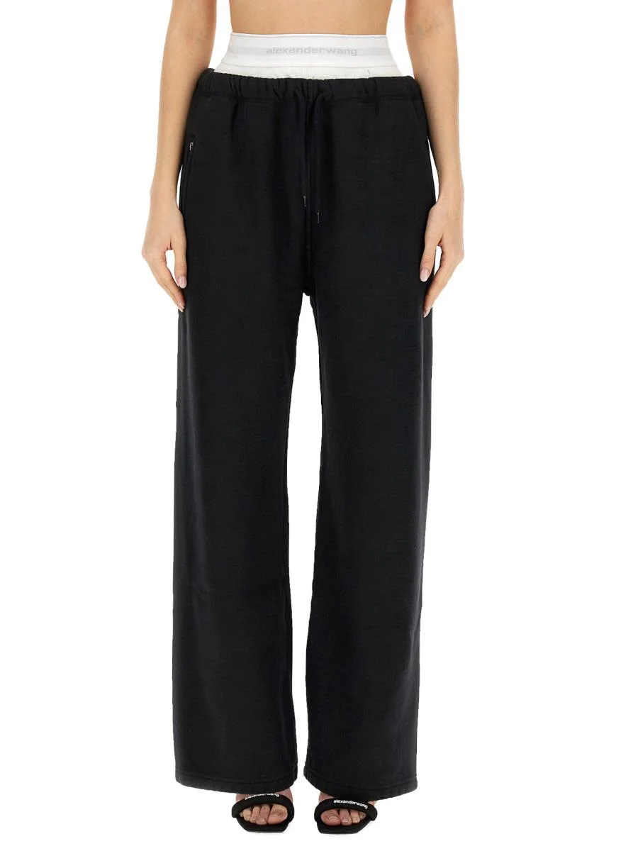 T By Alexander Wang Wide Leg Sweatpants - 1