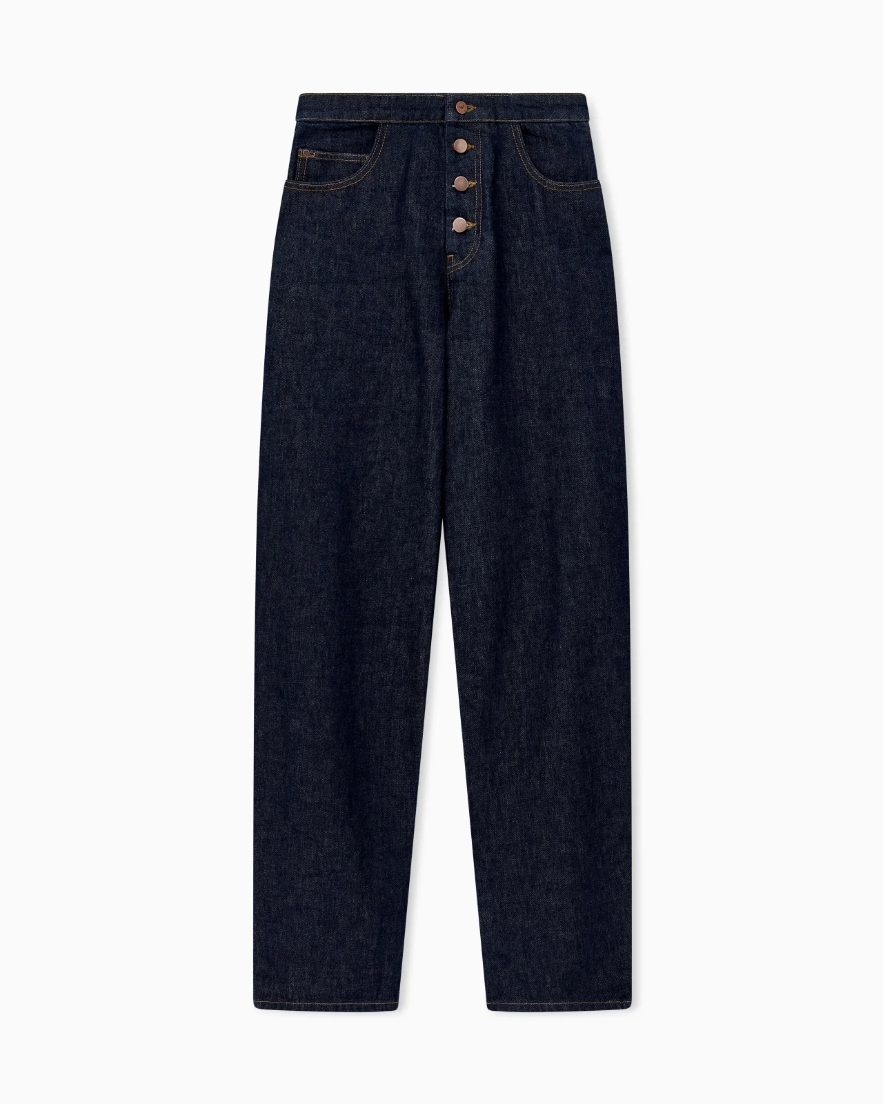 DENIM JEANS WITH BOTEH CAPSULE EMBROIDERY - 1