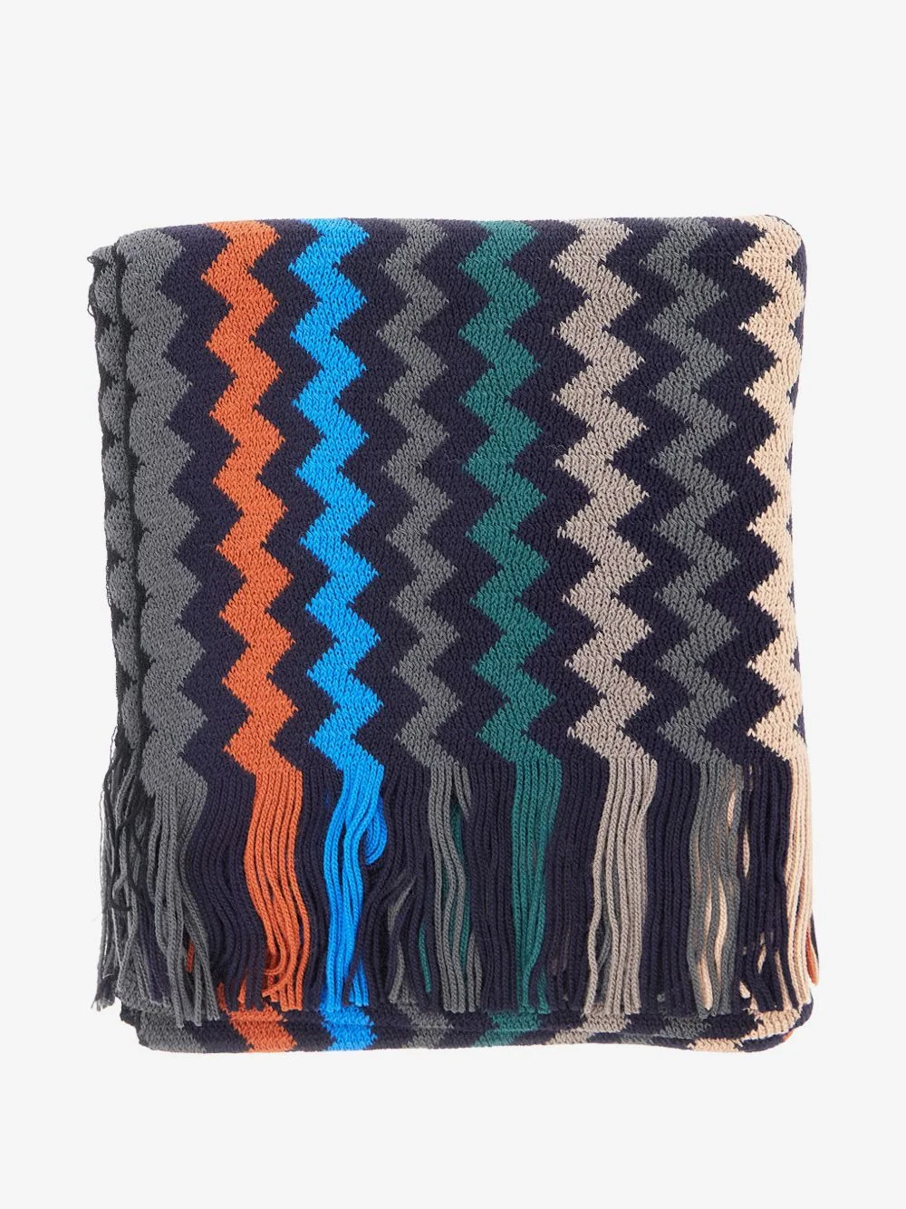 zigzag-knit scarf - 1