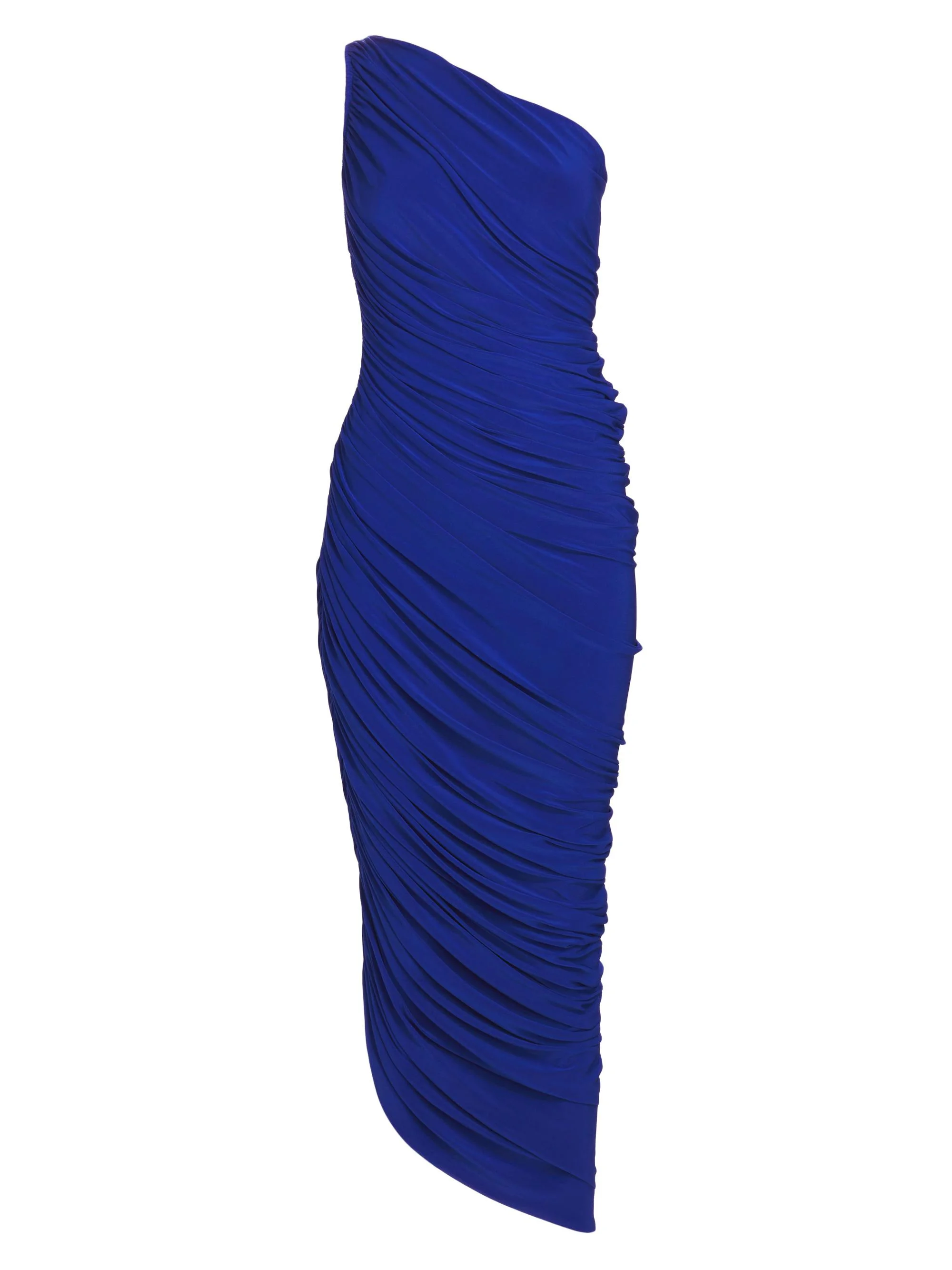Women's Diana Ruched One-Shoulder Gown - Electric Blue - 1