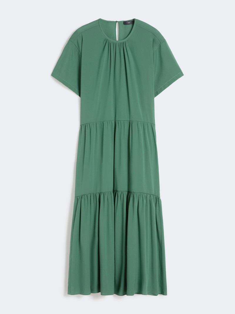 ALLORO Technical cotton canvas dress - GREEN 1