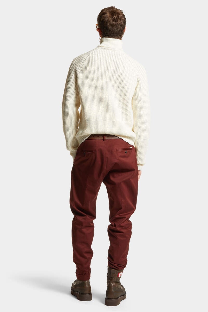 COTTON DRILL ONE PLEAT TROUSERS - 4