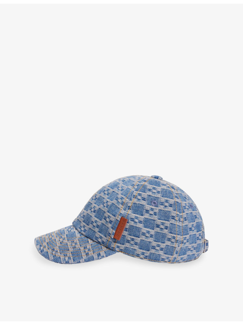 Sandro Cross-Motif Denim Baseball Cap outlook