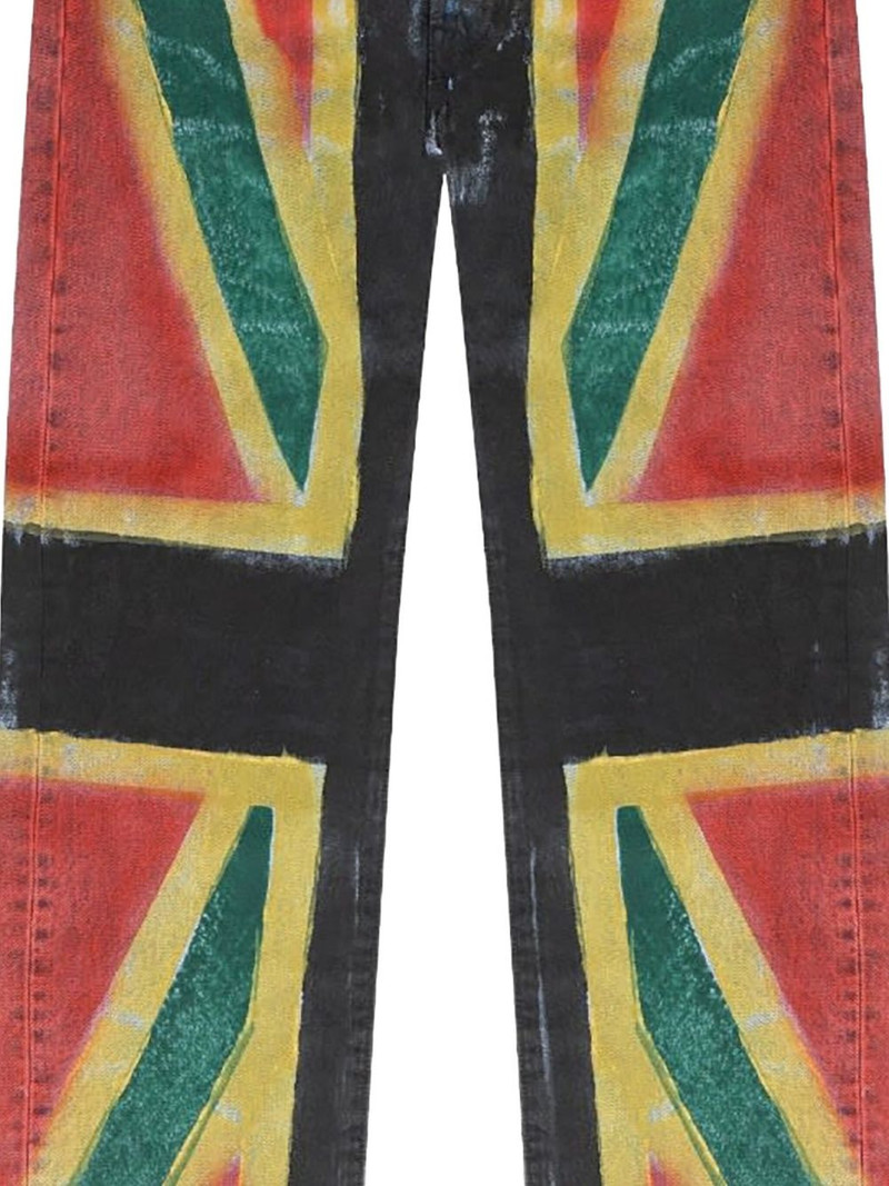 DENIM TEARS Union Jack straight-leg jeans outlook