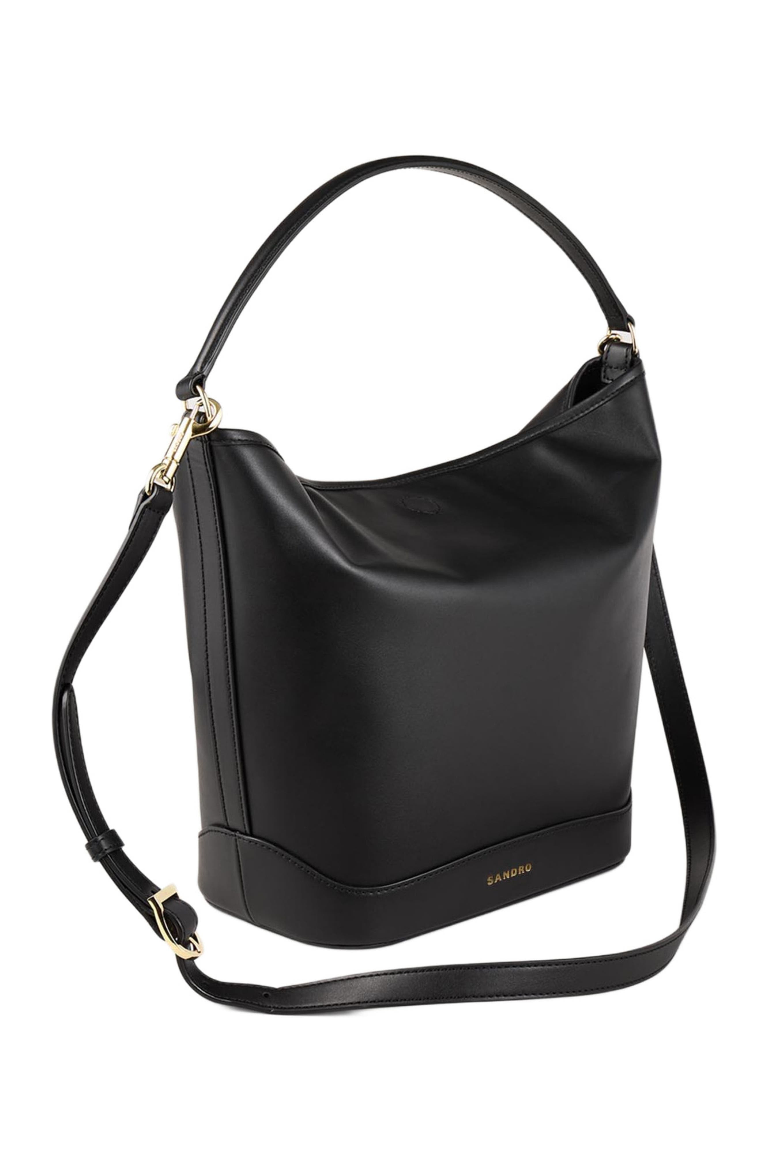 SANDRO Leather bucket bag TANGOSO in Black at Nordstrom - 2