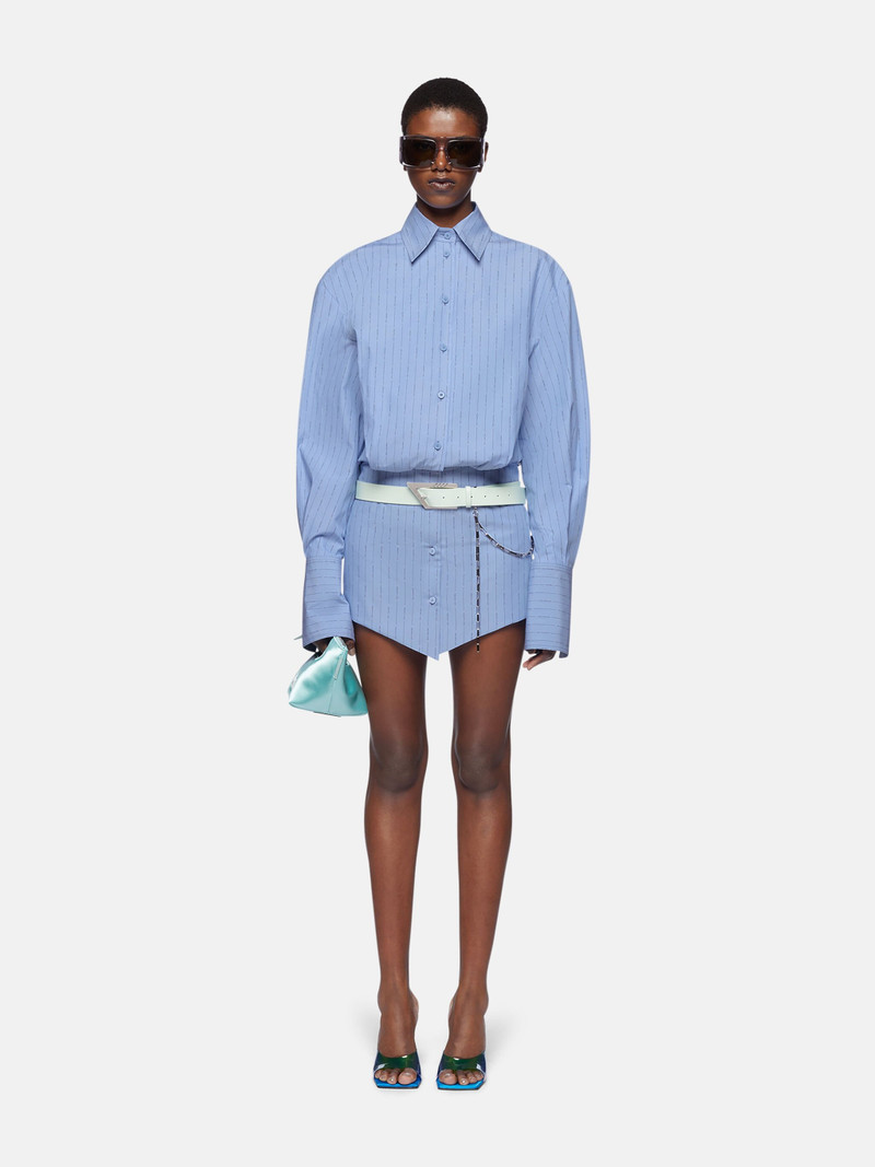 THE ATTICO ''SILVYE'' NAVY BLUE AND SKY MINI DRESS outlook