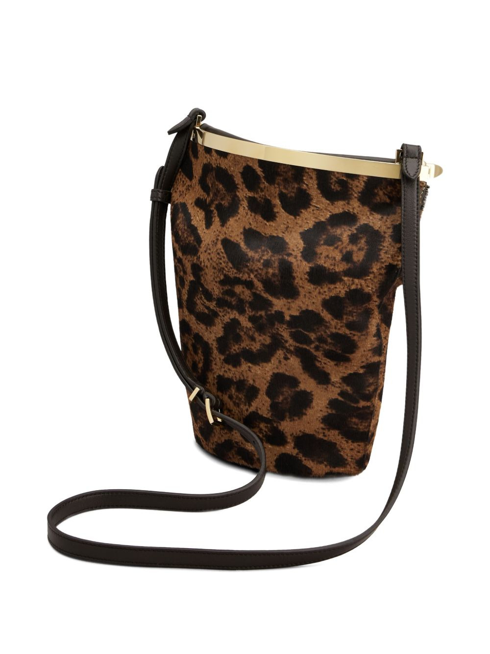 leopard-print bucket bag - 3