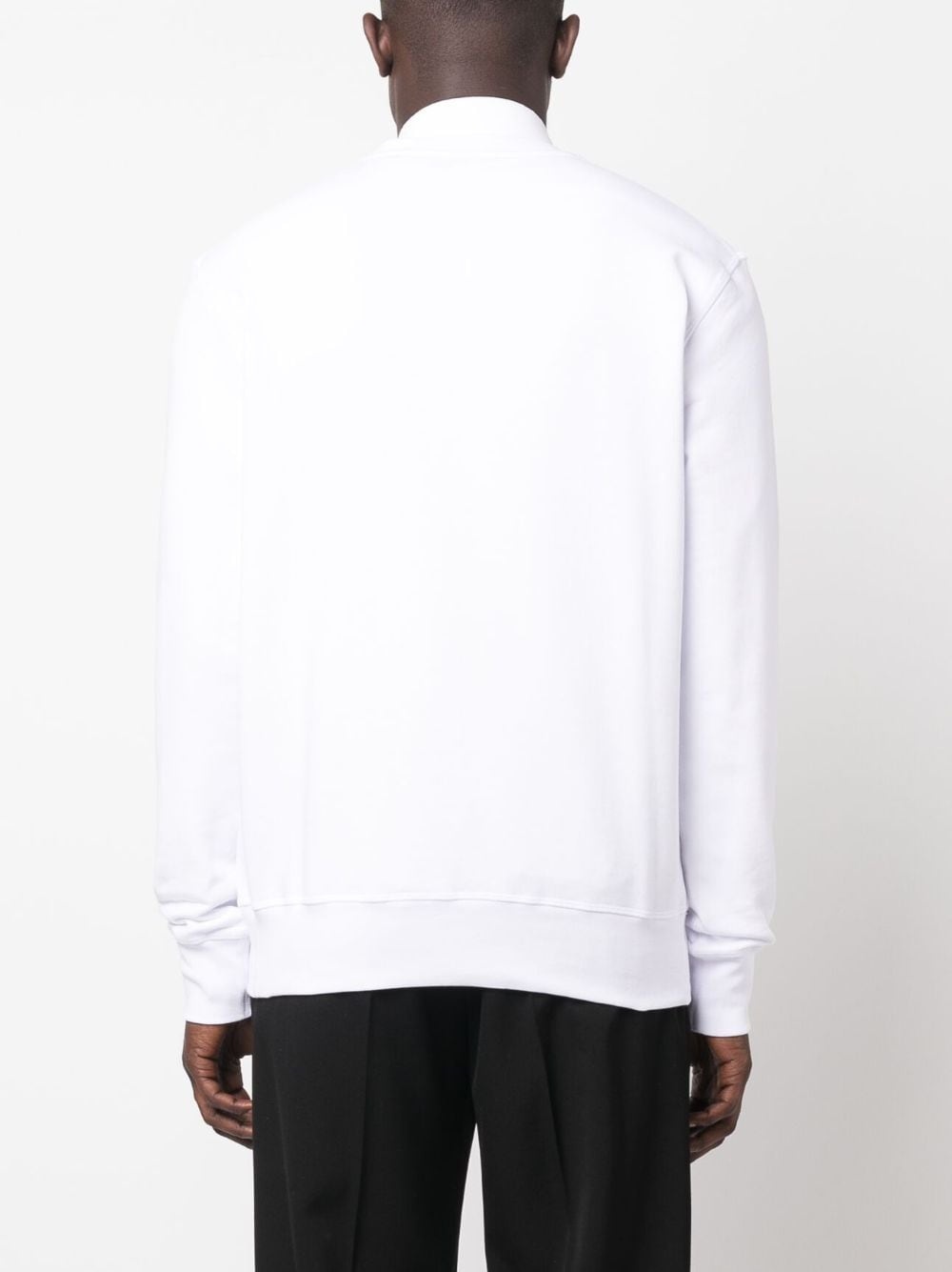 skull-print cotton sweatshirt - 4