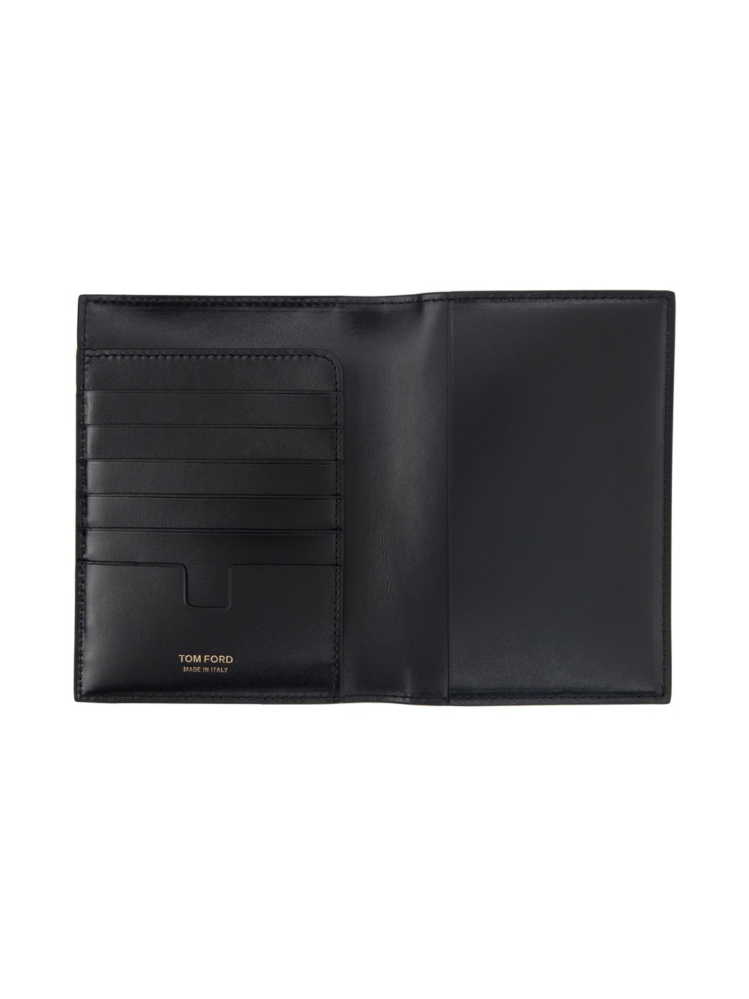 Black Shiny Croc T Line Passport Holder - 3