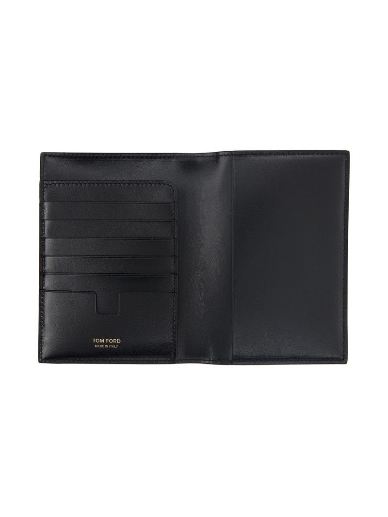 Black Shiny Croc T Line Passport Holder 3
