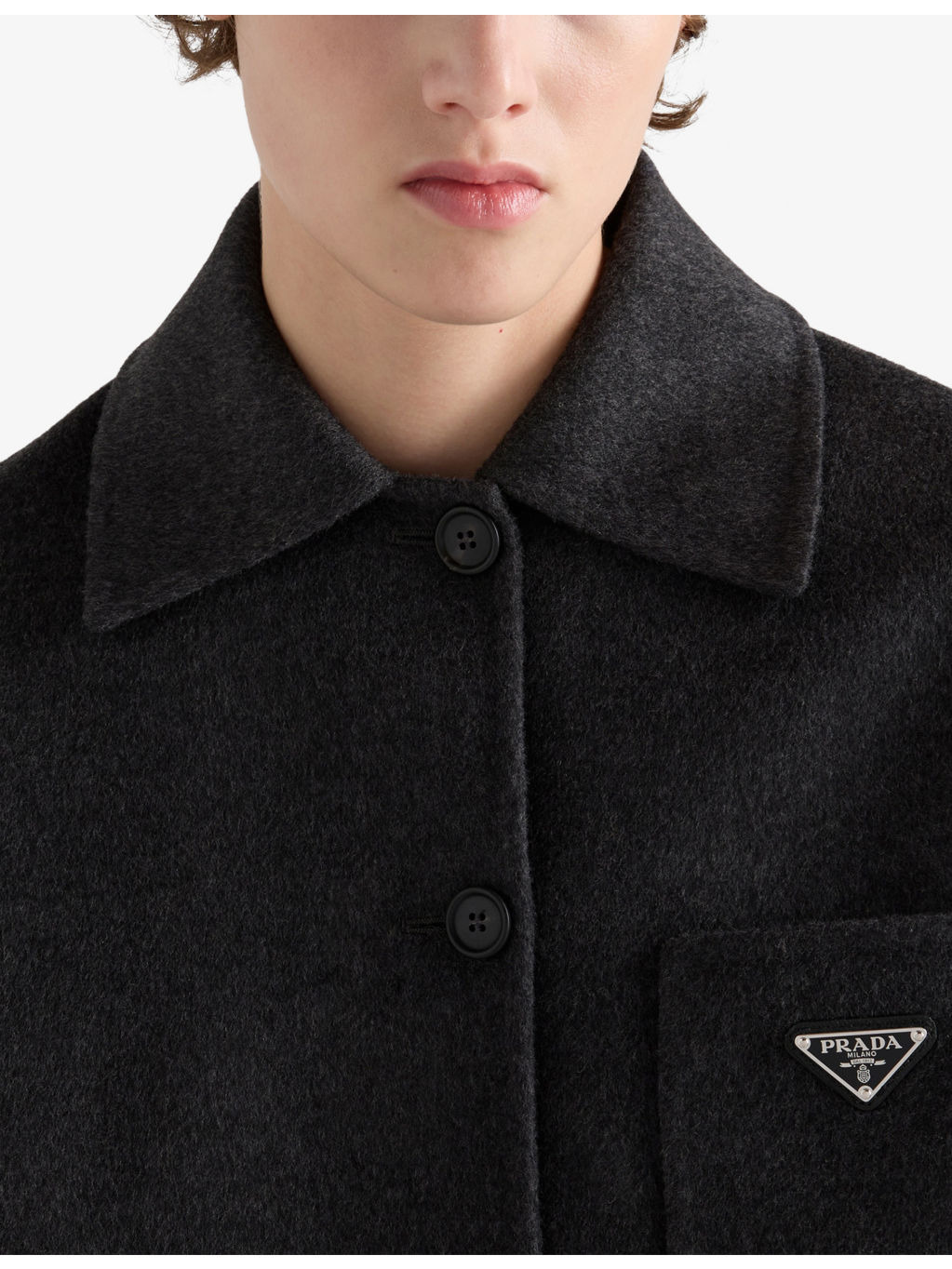 Single-breasted Double Cashmere-Wool Caban Jacket - 5