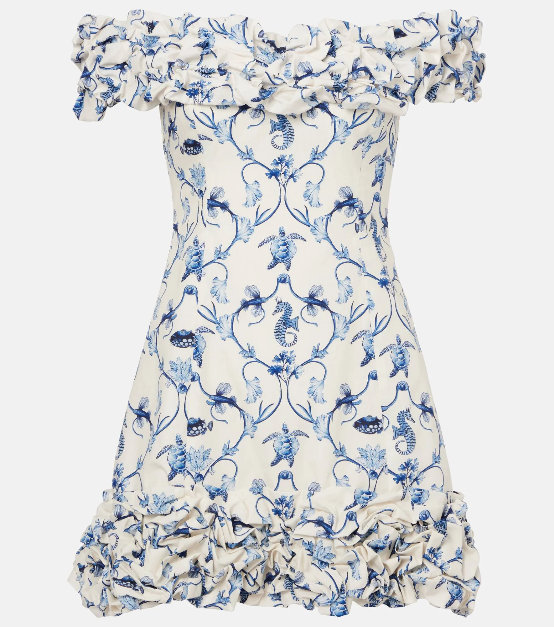 Jardin off-shoulder cotton minidress - 1