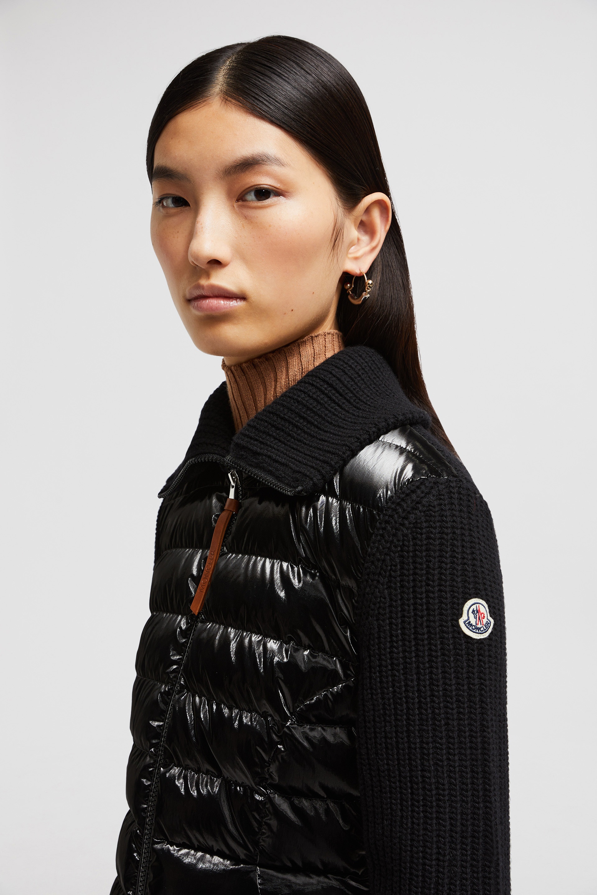 Padded Wool Zip-Up Cardigan - 4